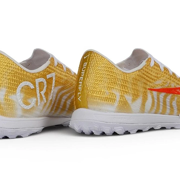 Chuteira Nike Air Zoom Mercurial Superfly XI Elite TF - Dourado e Branco CR7 4