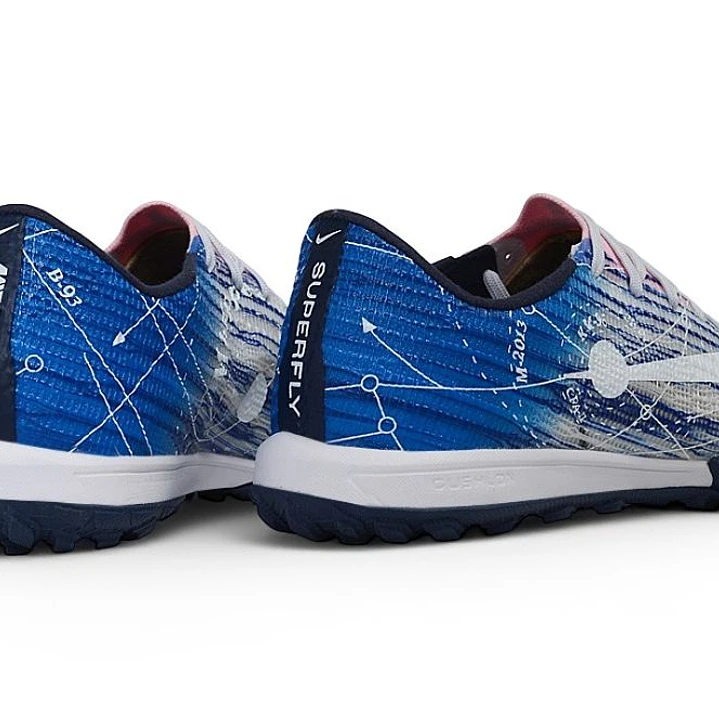 Chuteira Nike Air Zoom Mercurial Superfly XI Elite TF - Azul e Branco 4