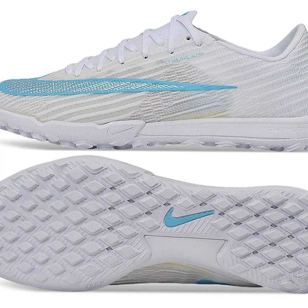 Chuteira Nike Air Zoom Mercurial Superfly XI Elite TF - Branco e Azul Claro 5
