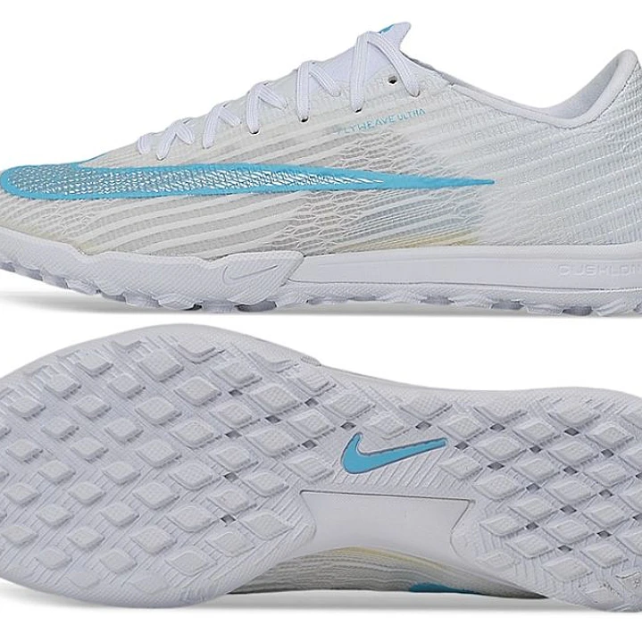 Chuteira Nike Air Zoom Mercurial Superfly XI Elite TF - Branco e Azul Claro 5