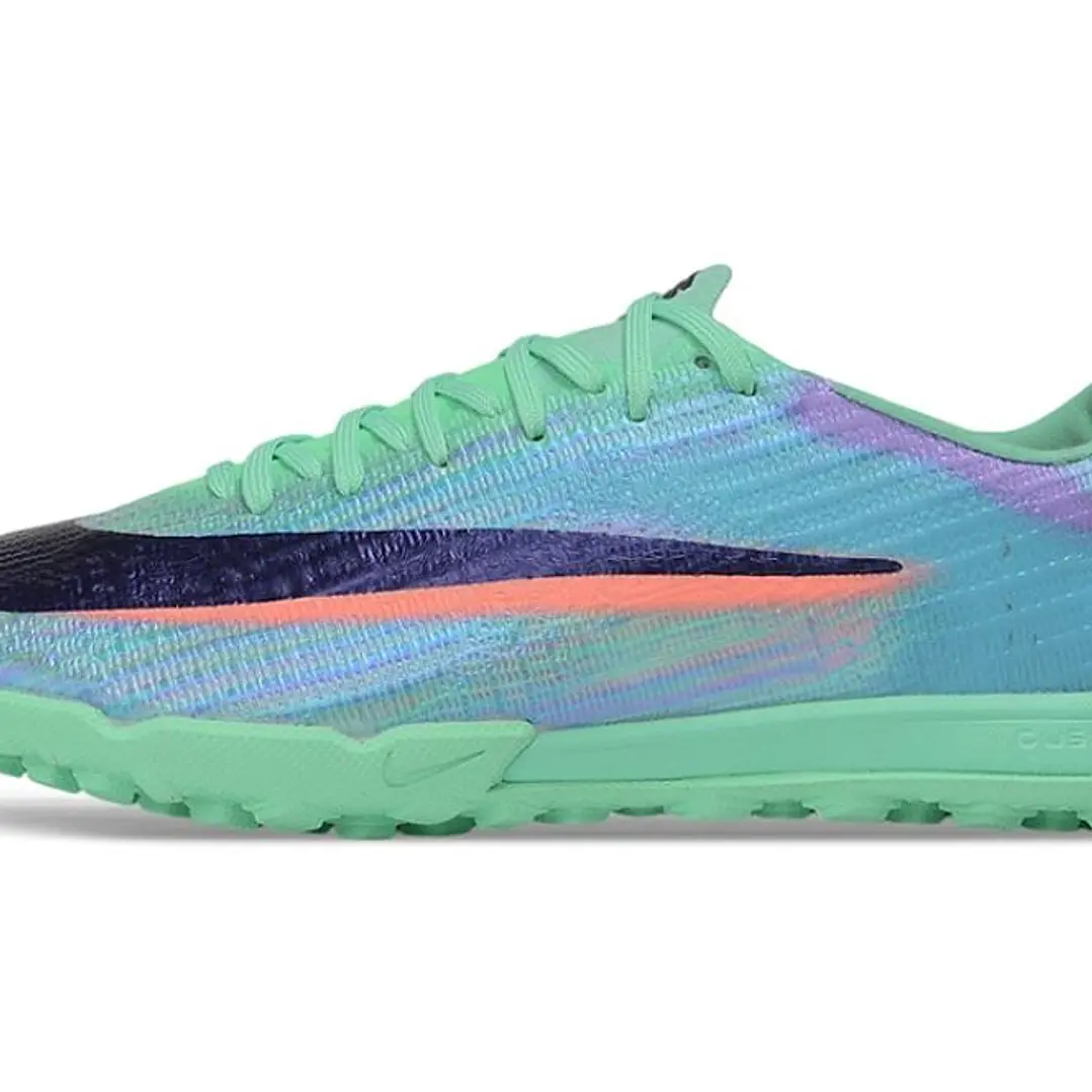 Chuteira Nike Air Zoom Mercurial Superfly XI Elite TF - Verde-Água e Azul Iridescente 1