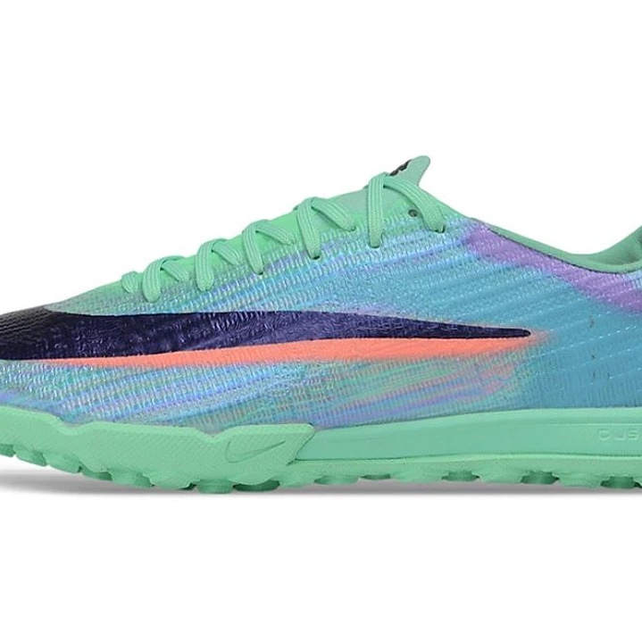 Chuteira Nike Air Zoom Mercurial Superfly XI Elite TF - Verde-Água e Azul Iridescente 1
