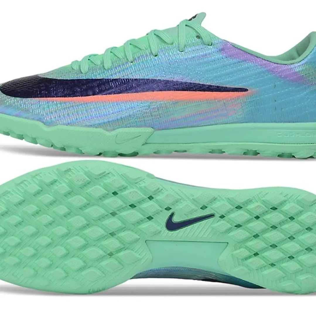 Chuteira Nike Air Zoom Mercurial Superfly XI Elite TF - Verde-Água e Azul Iridescente 5