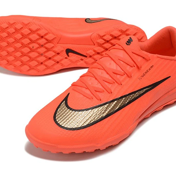 Chuteira Nike Air Zoom Mercurial Superfly XI Elite TF - Laranja e Dourado 2