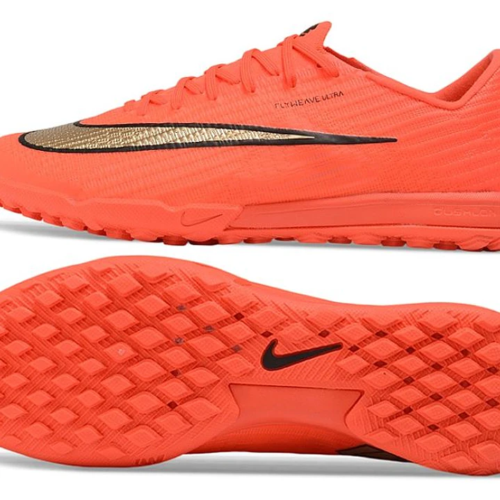Chuteira Nike Air Zoom Mercurial Superfly XI Elite TF - Laranja e Dourado 5