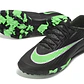 Chuteira Nike Air Zoom Mercurial Superfly XI Elite TF - Preto e Verde - Thumbnail 2