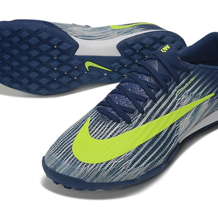 Chuteira Nike Air Zoom Mercurial Superfly XI Elite TF - Azul-Marinho e Amarelo Neon 2