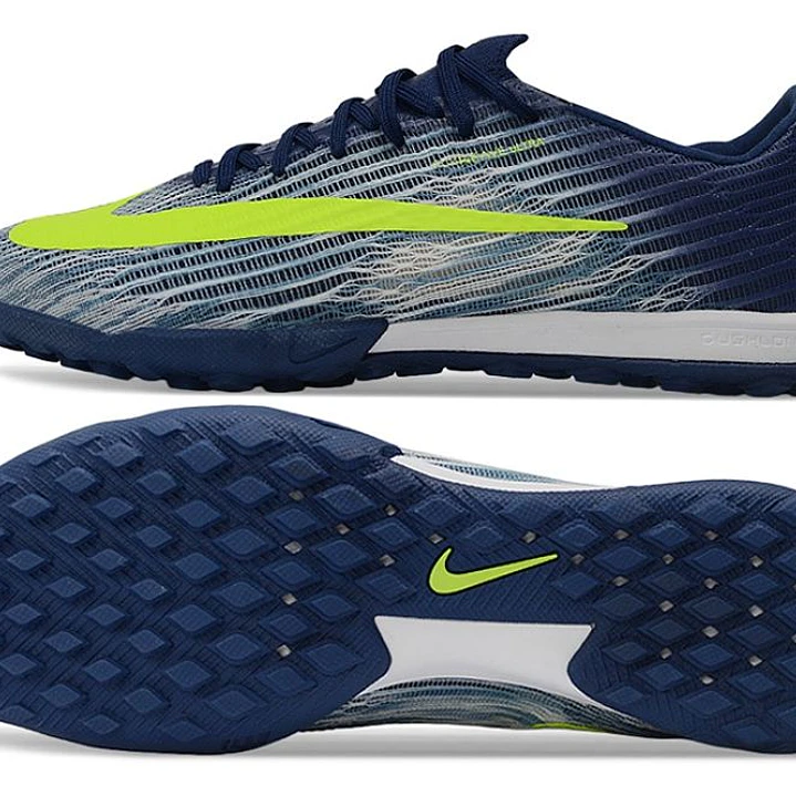 Chuteira Nike Air Zoom Mercurial Superfly XI Elite TF - Azul-Marinho e Amarelo Neon 5