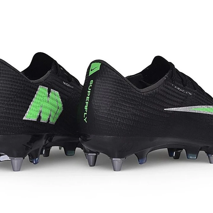 Chuteira Nike Air Zoom Mercurial Superfly XI Elite SG-Pro - Preto e Verde 4