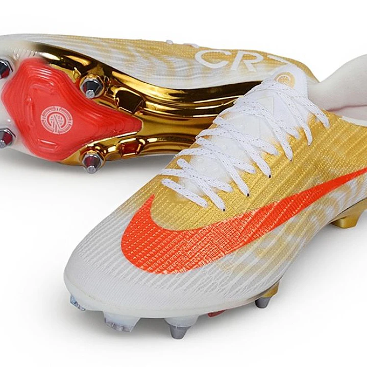 Chuteira Nike Air Zoom Mercurial Superfly XI Elite SG-Pro - Dourado e Branco CR7 2
