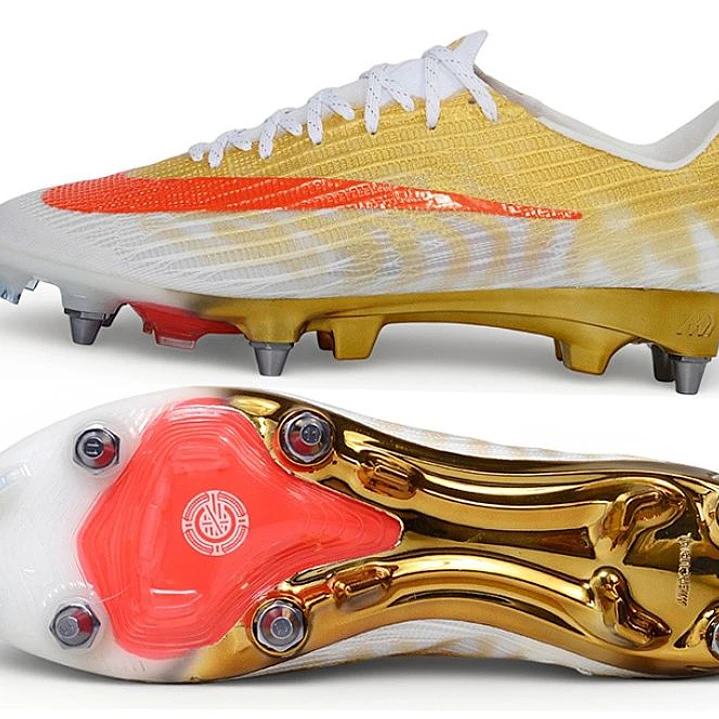 Chuteira Nike Air Zoom Mercurial Superfly XI Elite SG-Pro - Dourado e Branco CR7 5