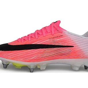 Chuteira Nike Air Zoom Mercurial Superfly XI Elite SG-Pro - Rosa e Branco