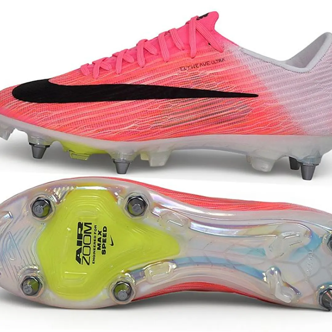 Chuteira Nike Air Zoom Mercurial Superfly XI Elite SG-Pro - Rosa e Branco 5