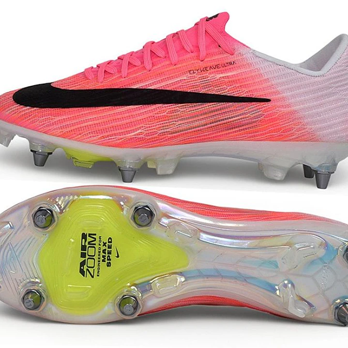 Chuteira Nike Air Zoom Mercurial Superfly XI Elite SG-Pro - Rosa e Branco 5