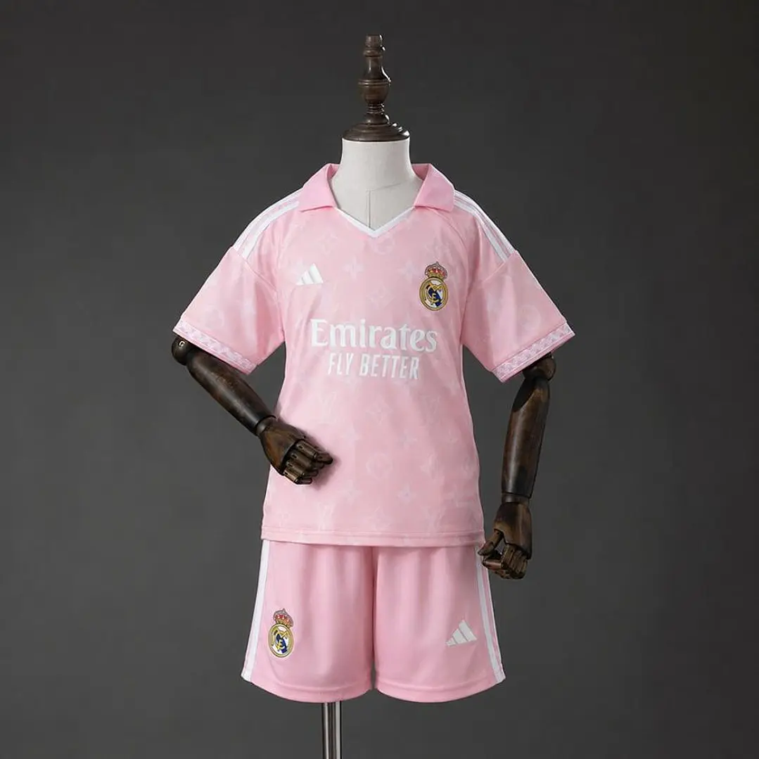 CONJUNTO INFANTIL REAL MADRID 26/27 EDIÇÃO ESPECIAL - Rosa 2