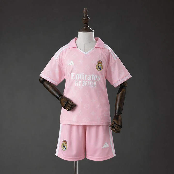 CONJUNTO INFANTIL REAL MADRID 26/27 EDIÇÃO ESPECIAL - Rosa 2
