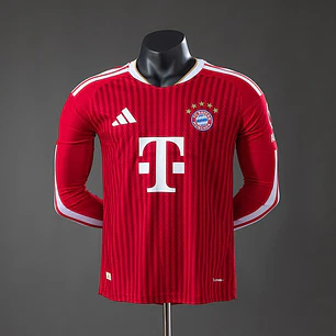 CAMISA BAYERN DE MUNIQUE 26/27 CASA - Versão Jogador Slim Fit - Manga Longa