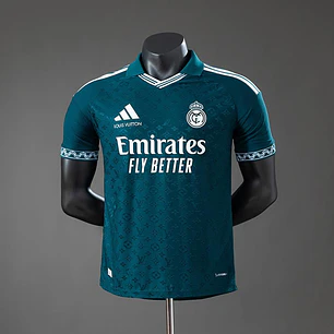 CAMISA REAL MADRID 26/27 EDIÇÃO ESPECIAL - Verde - Versão Jogador Slim Fit - Verde-Petróleo