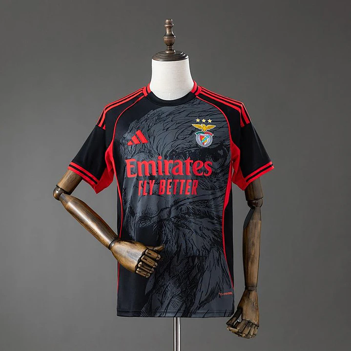 CAMISA BENFICA 26/27 EDIÇÃO ESPECIAL - Preta e Vermelha (Águia) 1