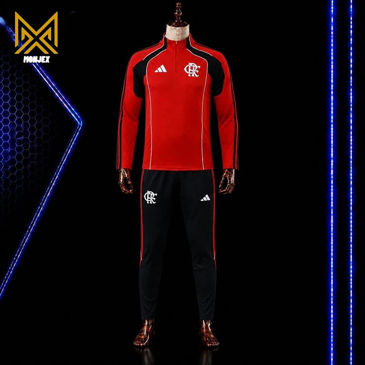 FATO DE TREINO / CONJUNTO DE FRIO FLAMENGO, VERMELHO E PRETO 1