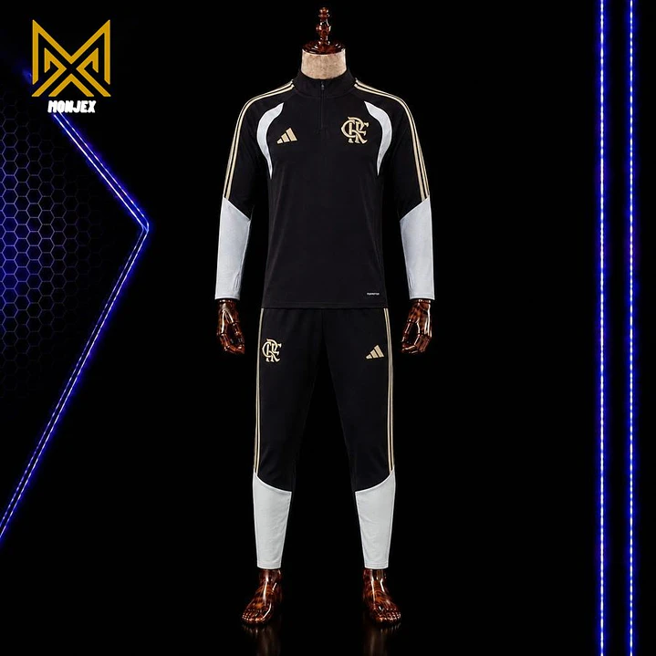 FATO DE TREINO / CONJUNTO DE FRIO FLAMENGO, PRETO E DOURADO 1