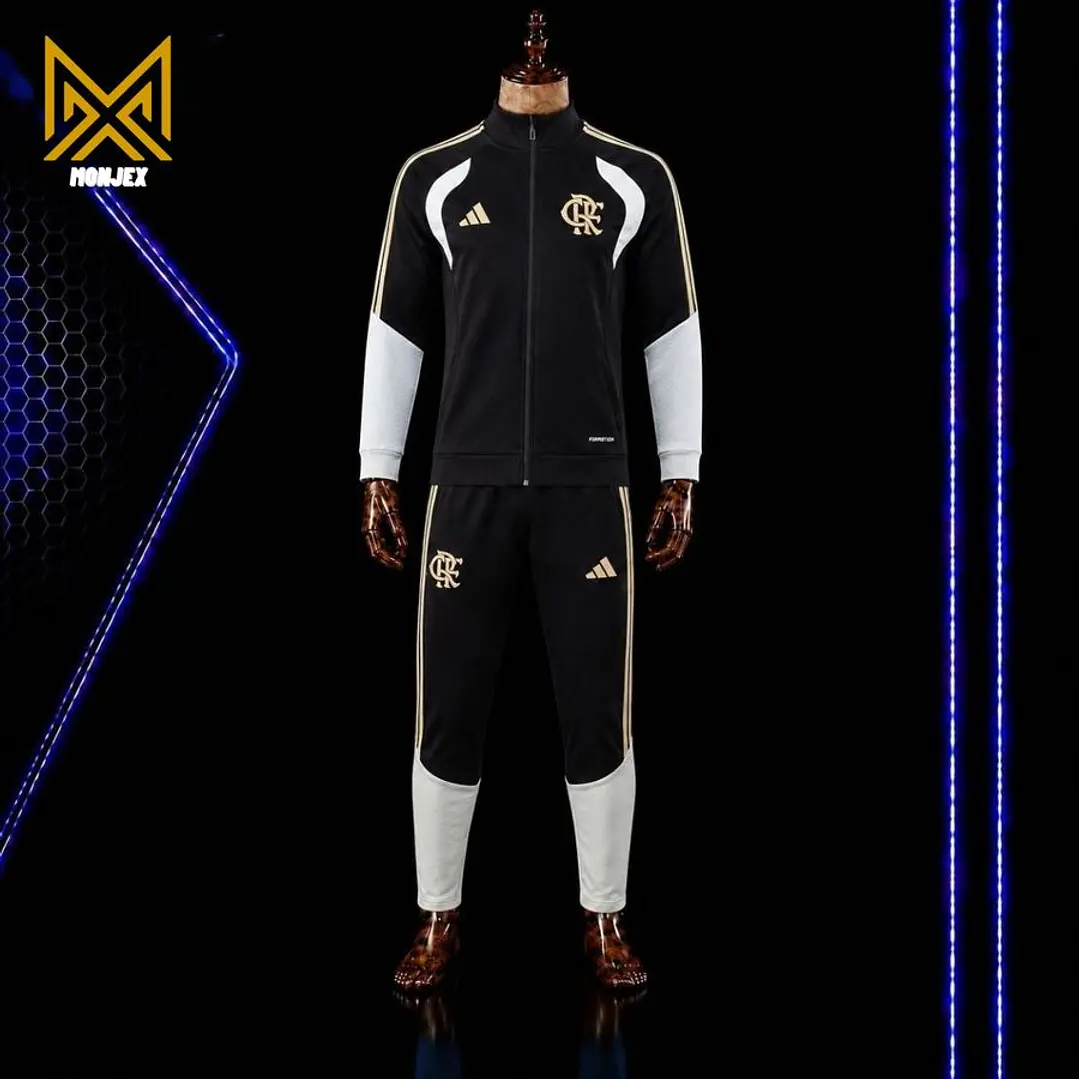 FATO DE TREINO / CONJUNTO DE FRIO FLAMENGO, PRETO E BRANCO 1