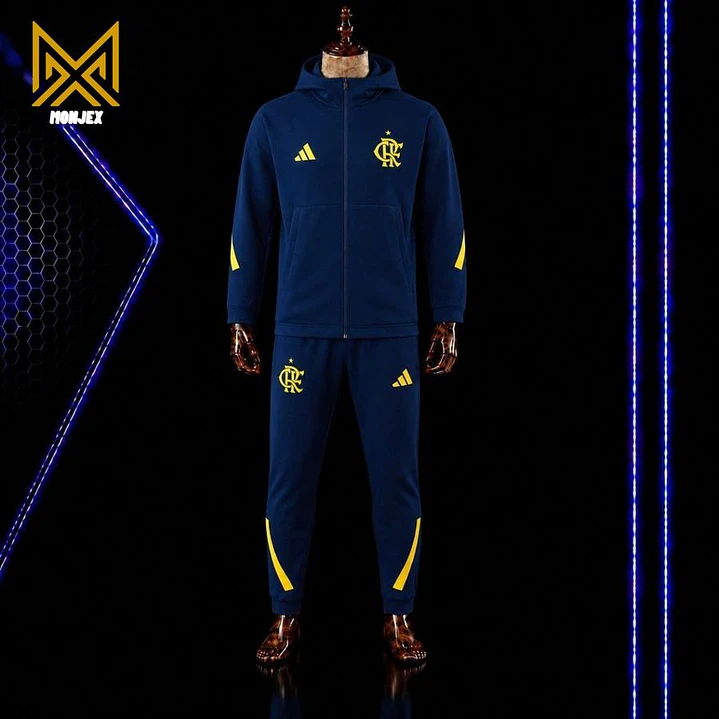 FATO DE TREINO / CONJUNTO DE FRIO FLAMENGO COM CAPUZ, AZUL MARINHO 1