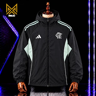 CORTA VENTO FLAMENGO, PRETO E VERDE ÁGUA