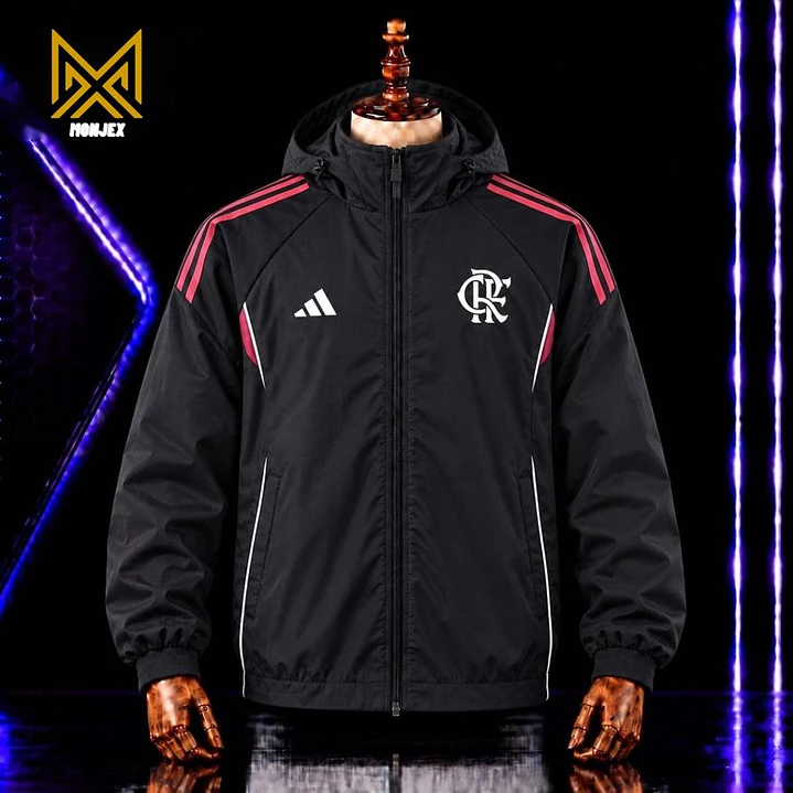CORTA VENTO FLAMENGO, PRETO E VERMELHO 1