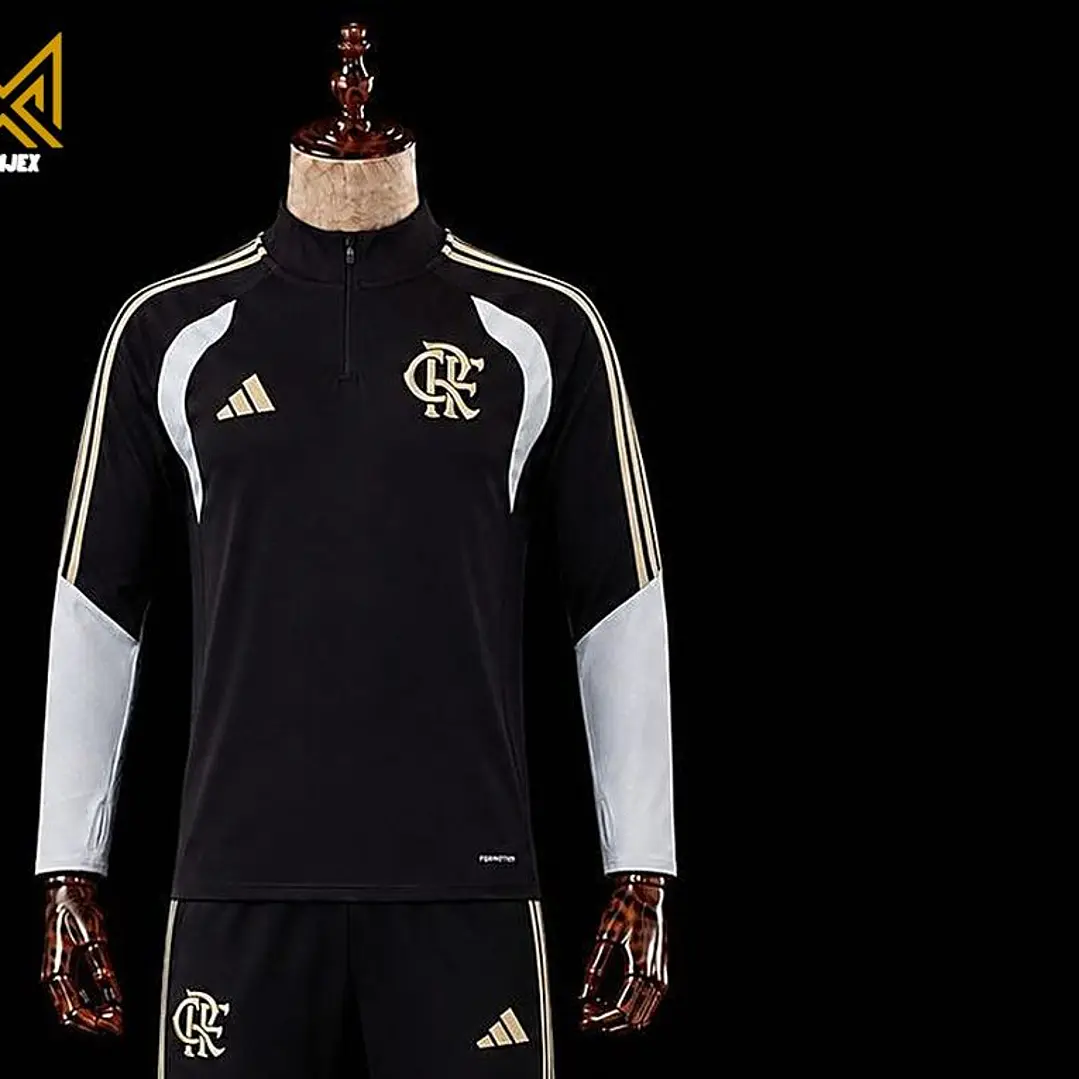 FATO DE TREINO / CONJUNTO DE FRIO FLAMENGO, PRETO E DOURADO 2