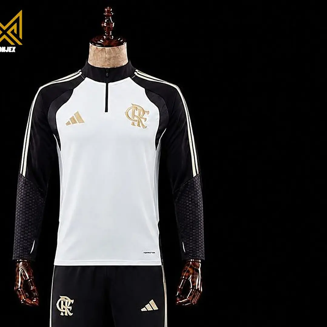 FATO DE TREINO / CONJUNTO DE FRIO FLAMENGO, BRANCO, PRETO E DOURADO 2