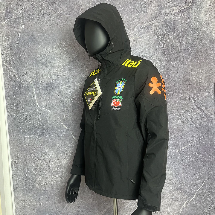 JAQUETA GORETEX seleção Brasileira preta  2