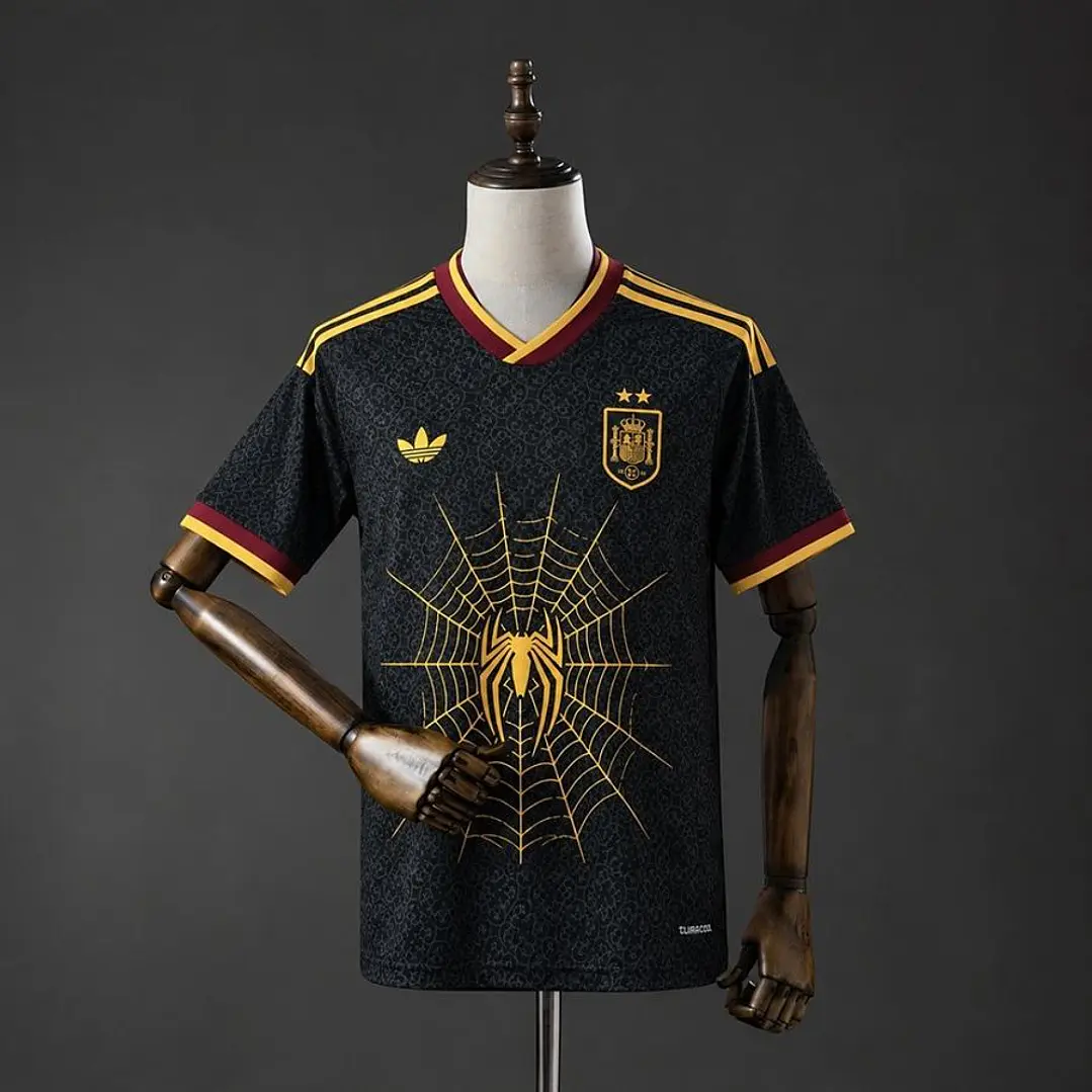 SPAIN 26/27 SPECIAL EDITION SPIDER-MAN SHIRT, Black and gold 1