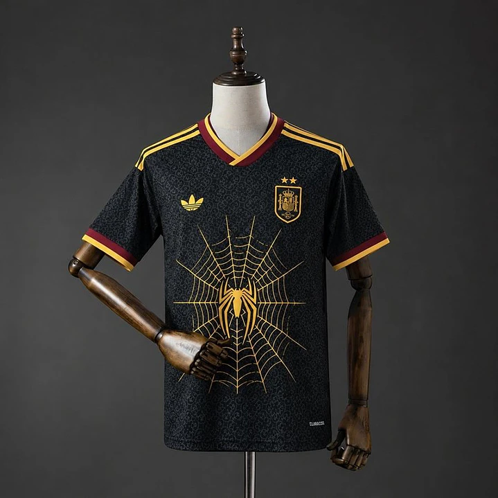 SPAIN 26/27 SPECIAL EDITION SPIDER-MAN SHIRT, Black and gold 1