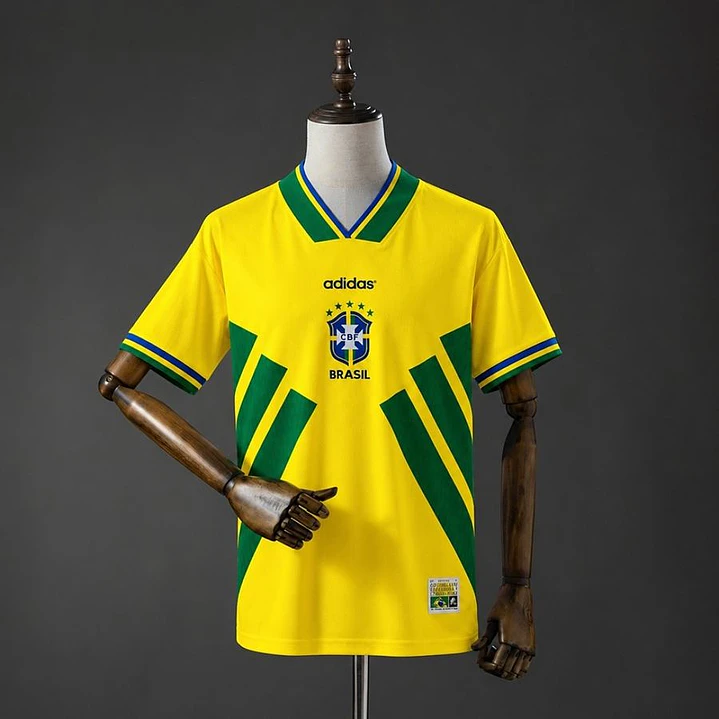 CAMISA BRASIL 1994 CASA REEDIÇÃO RETRÔ, Amarela 1