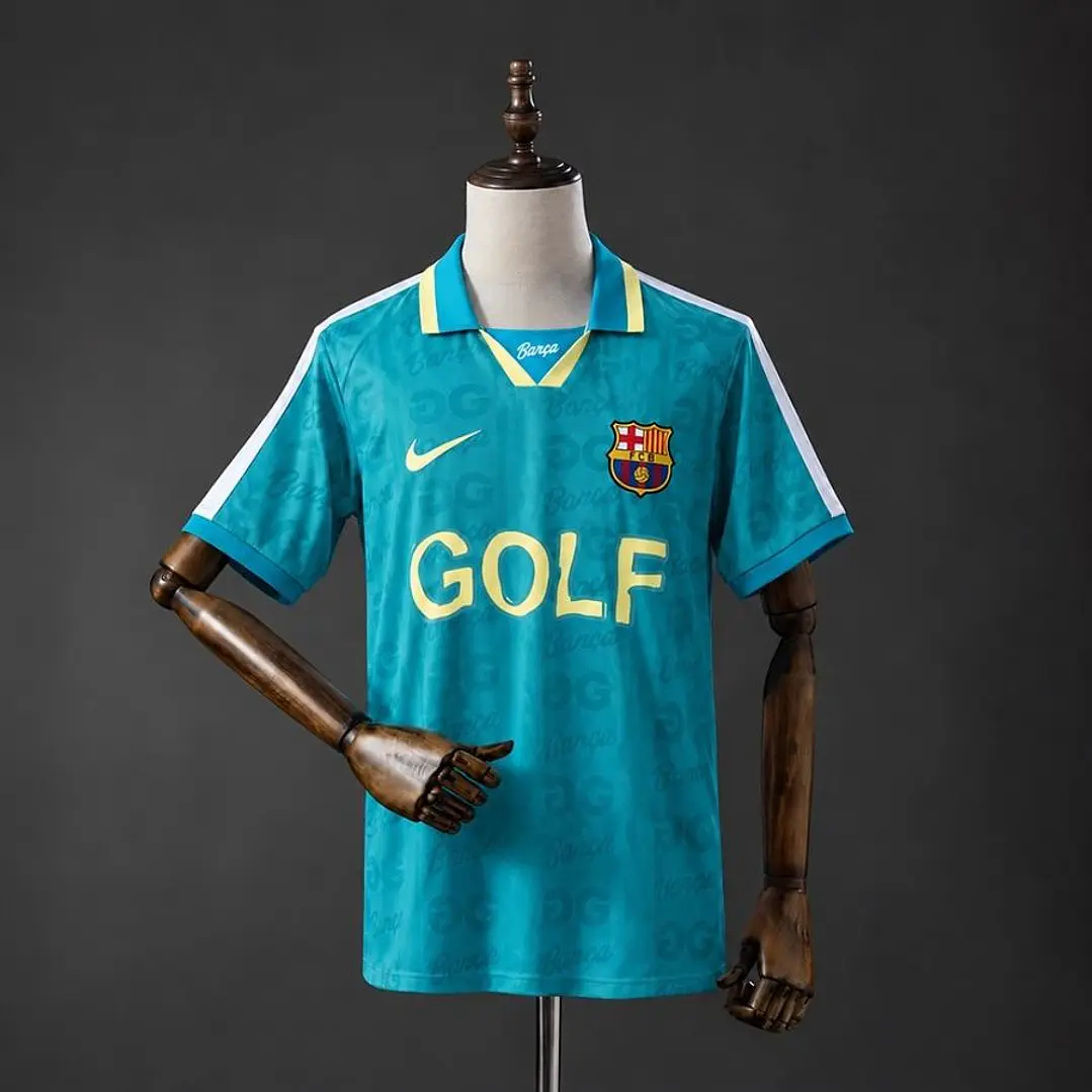 CAMISETA BARCELONA 26/27 EDICIÓN COLABORACIÓN GOLF WANG, Azul turquesa 1