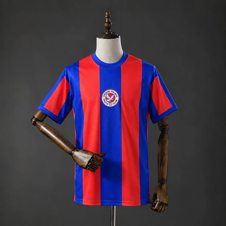 CAMISA CRYSTAL PALACE 73/75 CASA RETRÔ, Azul e vermelha 1
