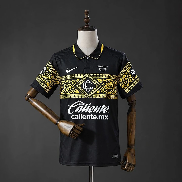 CAMISA CHIVAS GUADALAJARA 26/27 TERCEIRA, Preta e dourada 1