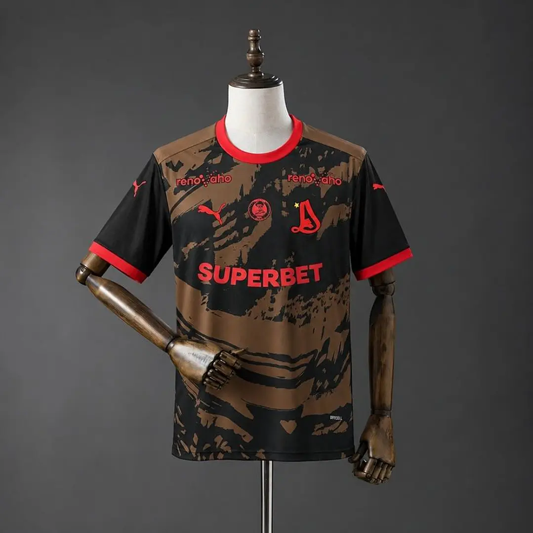CAMISA DINAMO BUCARESTE 26/27 TERCEIRA, Castanha e preta 1