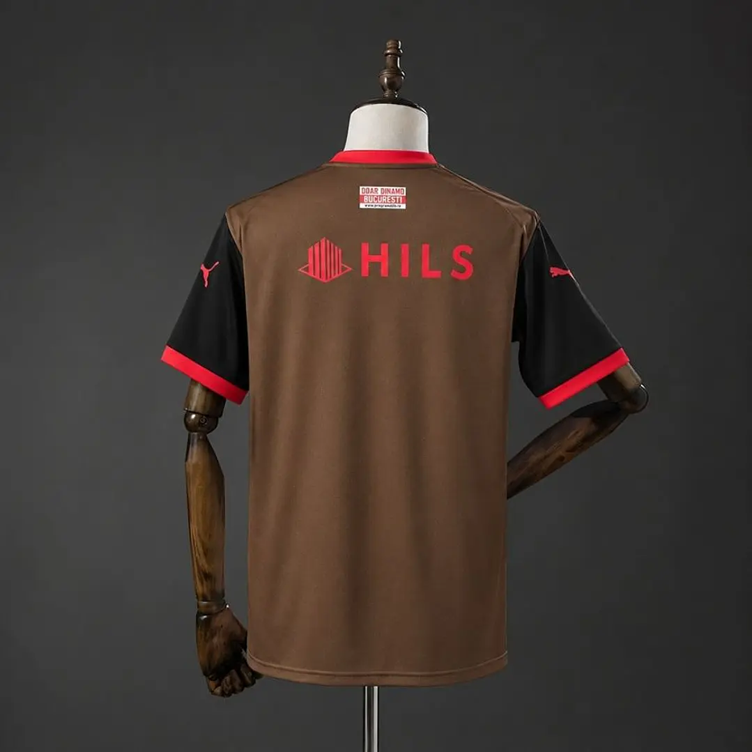 CAMISA DINAMO BUCARESTE 26/27 TERCEIRA, Castanha e preta 2