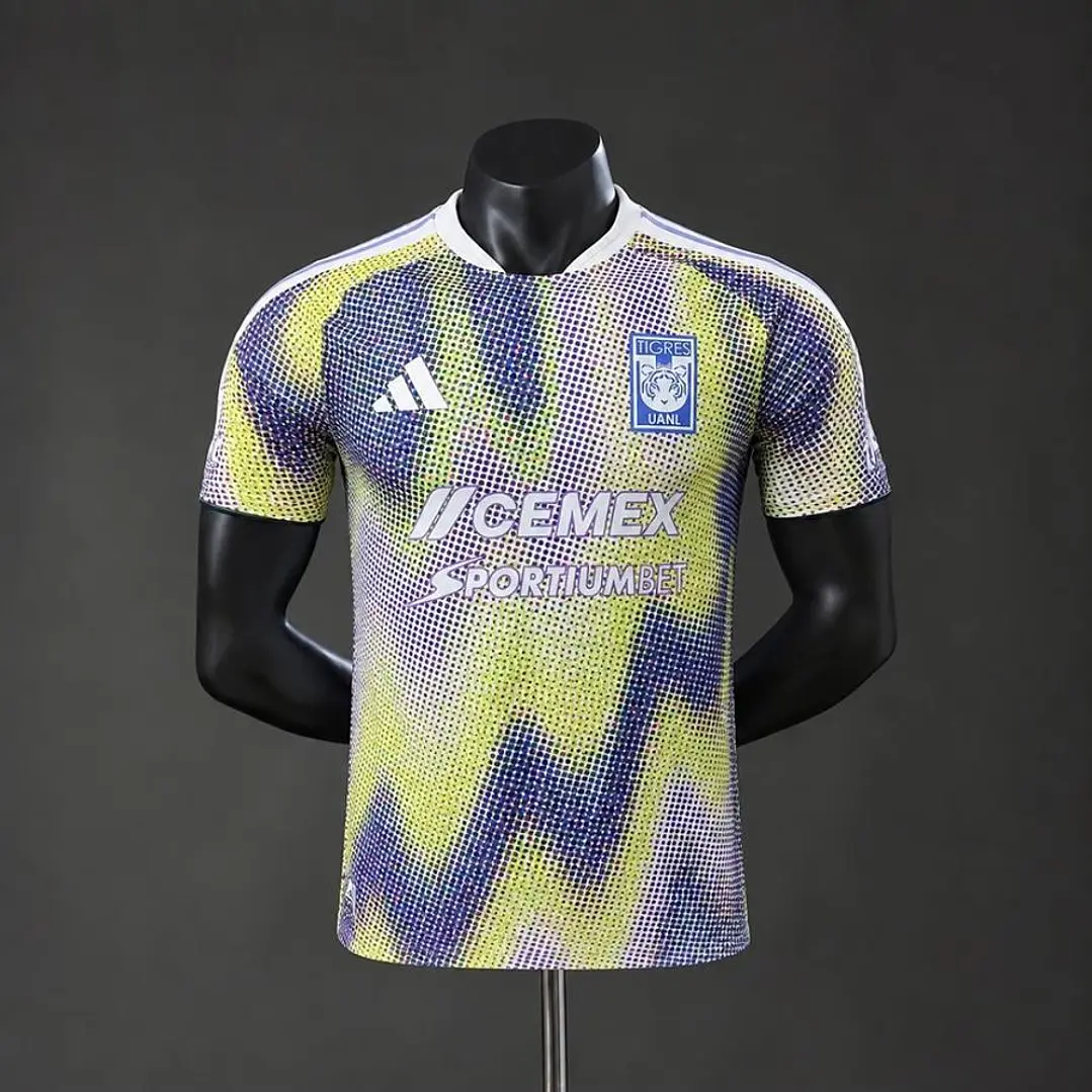 CAMISA TIGRES UANL 26/27 TERCEIRA, Branca, amarela e roxa, Versão Jogador Slim Fit 1