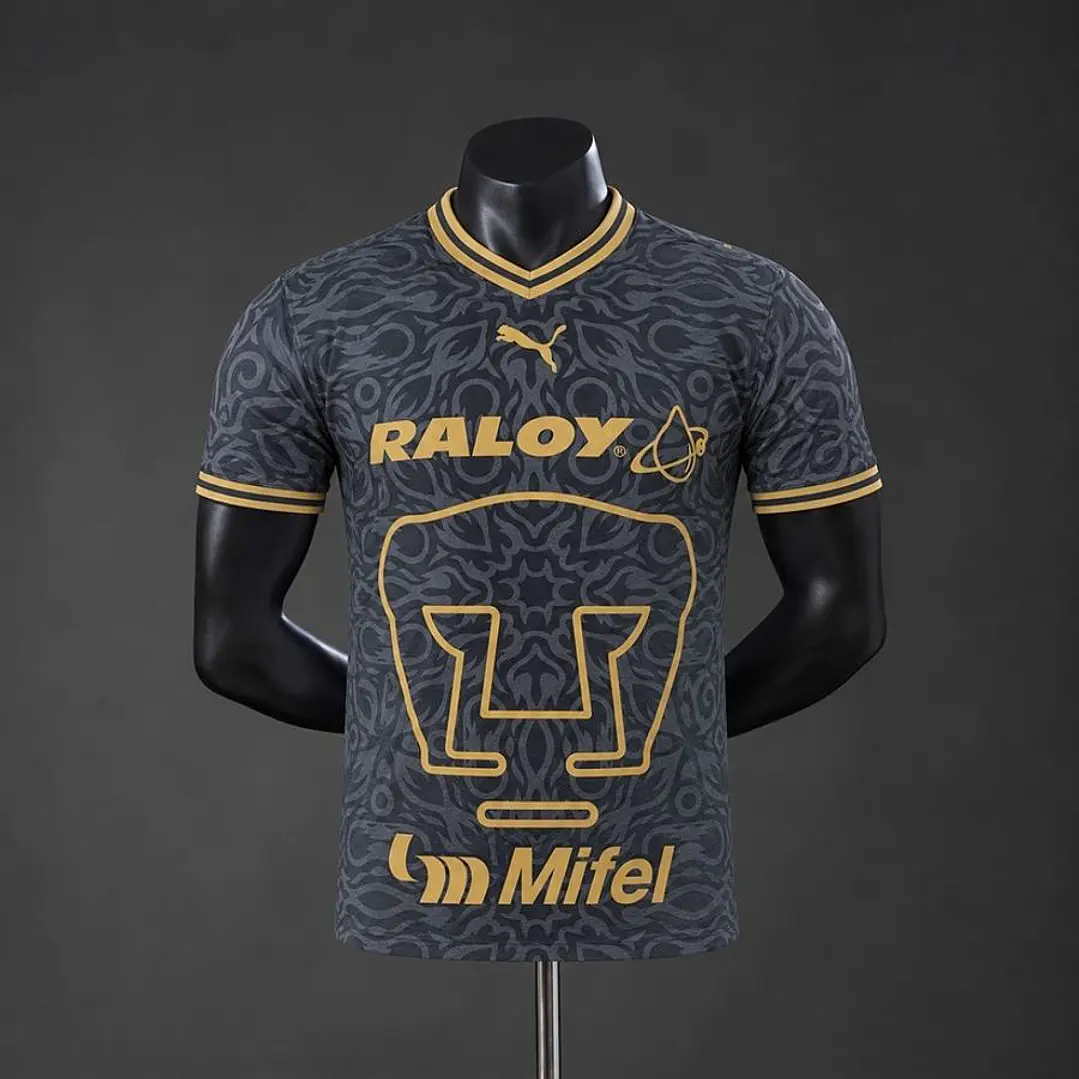 PUMAS UNAM 26/27 THIRD SHIRT, Black and gold, Player Version Slim Fit 1