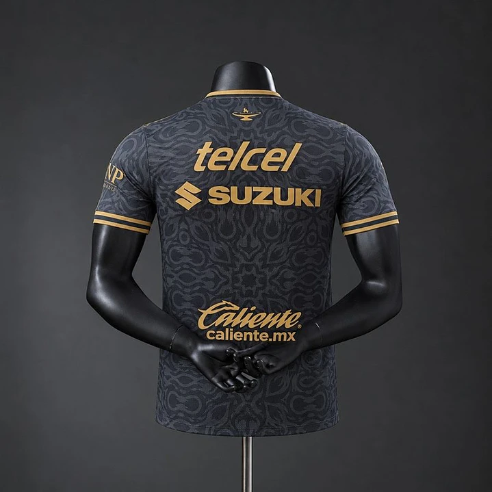 PUMAS UNAM 26/27 THIRD SHIRT, Black and gold, Player Version Slim Fit 2