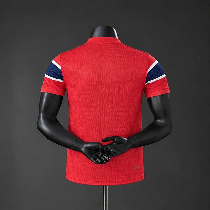 NORWAY 2026 HOME SHIRT, Red and blue, Player Version Slim Fit 2