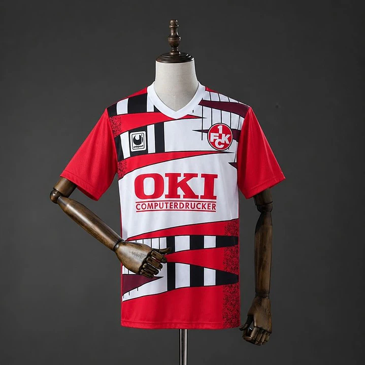 CAMISA KAISERSLAUTERN 91/92 CASA RETRÔ, Vermelha e branca 1