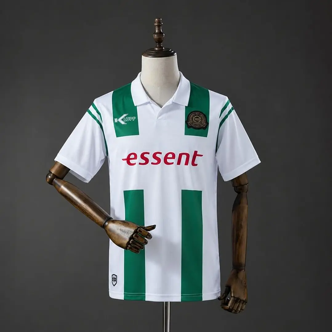 CAMISA GRONINGEN 11/12 CASA RETRÔ, Branca e verde 1