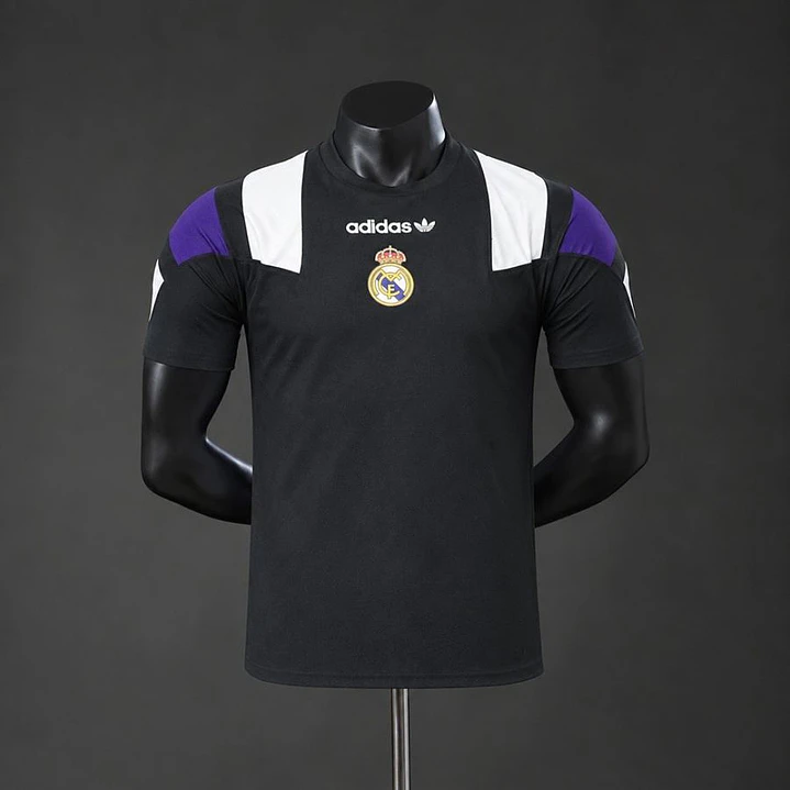 REAL MADRID 26/27 EQT RETRO SHIRT, Black, Player Version Slim Fit 1
