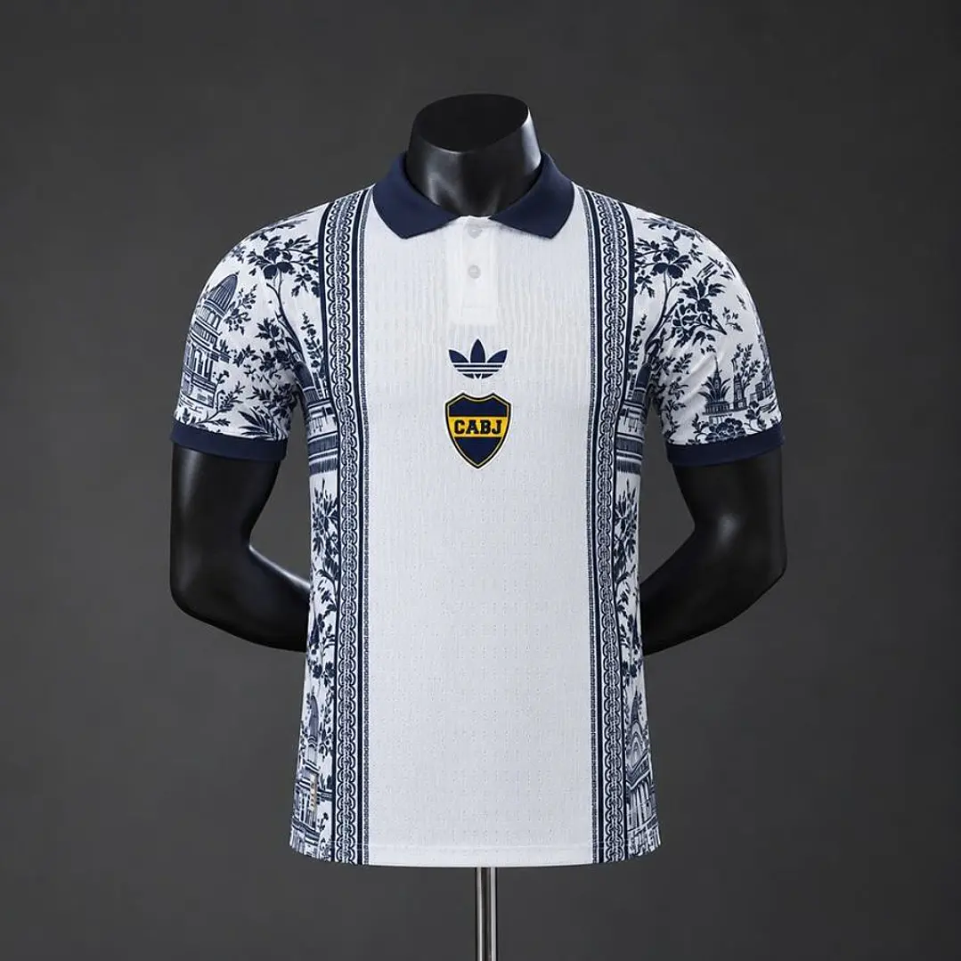 CAMISA BOCA JUNIORS 26/27 EDIÇÃO ESPECIAL, Branca e azul marinho, Versão Jogador Slim Fit 1