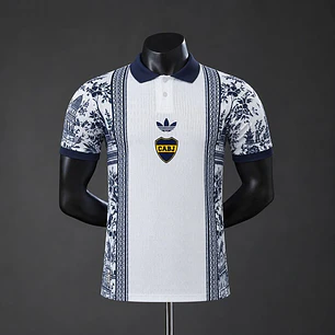 CAMISA BOCA JUNIORS 26/27 EDIÇÃO ESPECIAL, Branca e azul marinho, Versão Jogador Slim Fit