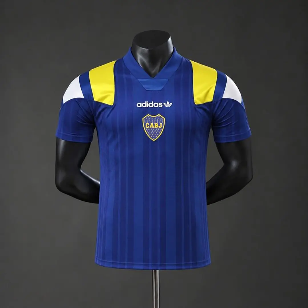 CAMISA BOCA JUNIORS 26/27 EQT RETRÔ, Azul escura, Versão Jogador Slim Fit 1
